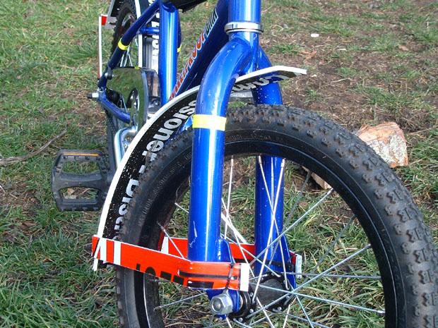 The front of Peri's bike